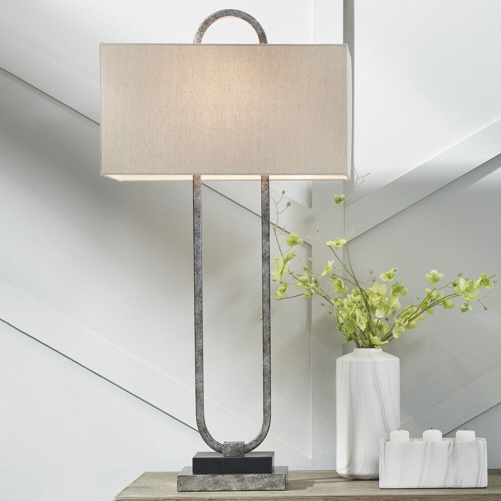 Ashley Bennish Table Lamp in Antique Silver, , large