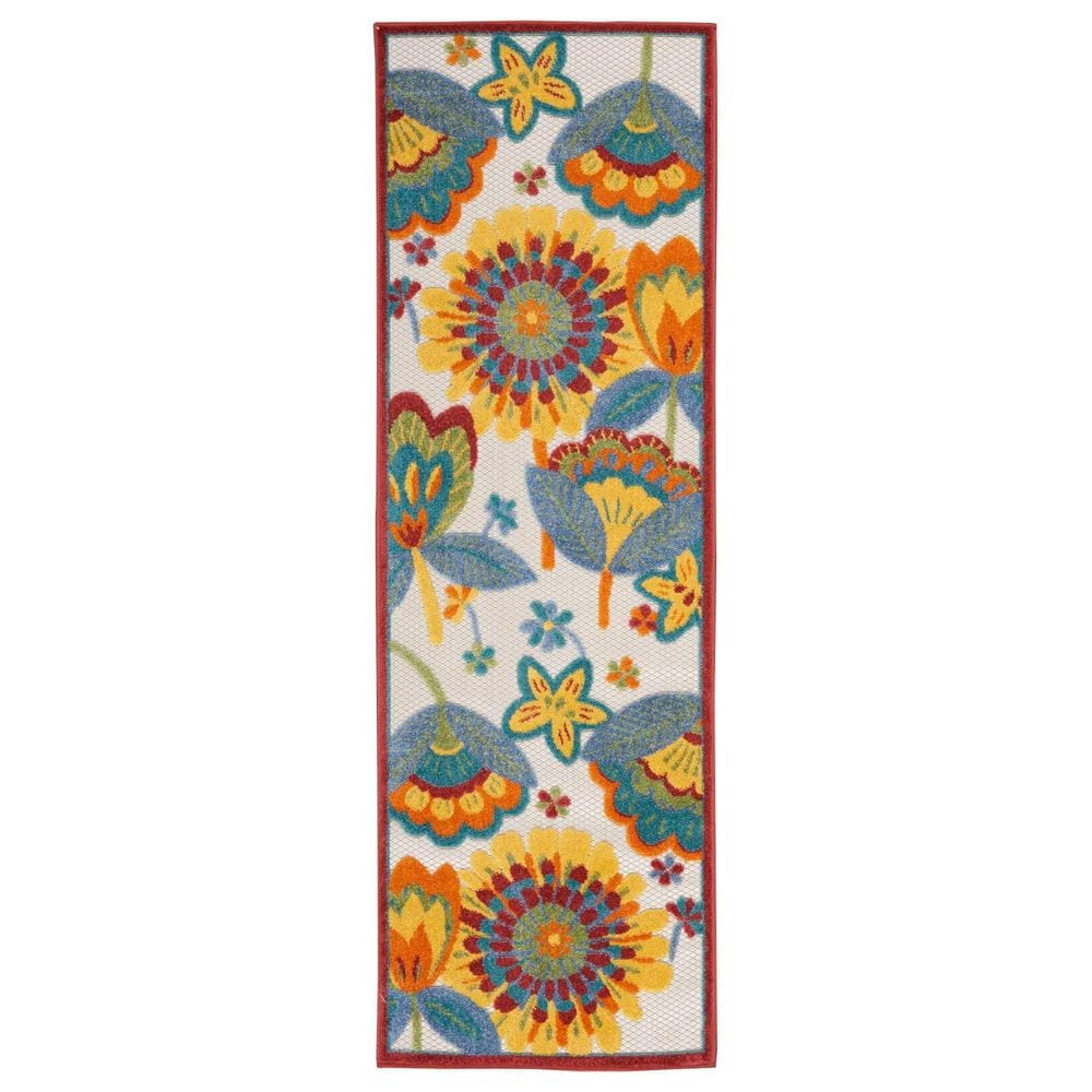 Nourison Aloha 2"3" x 8" Indoor/Outdoor Multicolor Runner, , large
