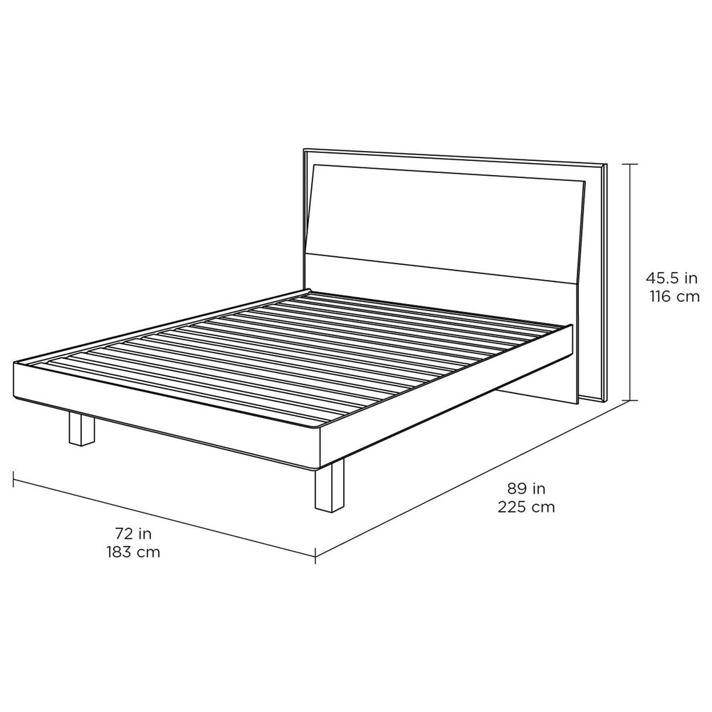 BDI Kava Queen Platform Bed in Natural Walnut with Lighting and USB Ports, , large