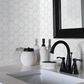 Shaw Geoscape Hexagon White 11.22" x 10.43" Ceramic Mosaic Sheet, , large