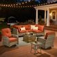 HOMLUX 8-Piece Outdoor Modular Sofa Conversation Set in Coarse-grained Orange, , large