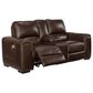 Ashley Alessandro Power Reclining Console Loveseat in Walnut, , large