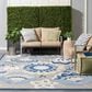 Nourison Aloha ALH25 3"6" x 5"6" Blue and Grey Indoor/Outdoor Area Rug, , large