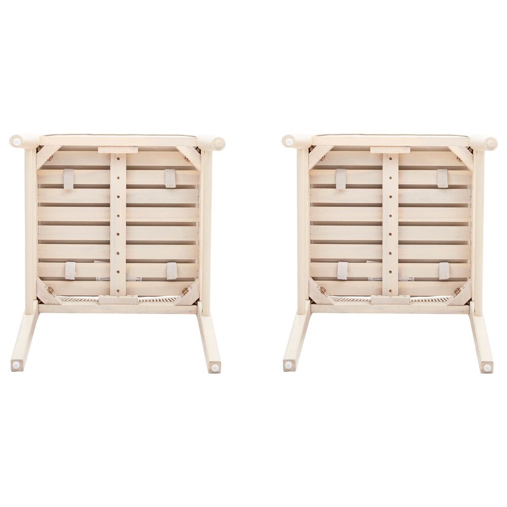 Hearth and Haven Cordoba Outdoor Dining Chair with Yellow Rope in Beige (Set of 2), , large