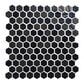 Dal-Tile Uptown Glass 1" x 1" Mosaic Hexagon Wall Tile in Ebony, , large