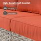 HOMLUX 5-Piece Outdoor Conversation Set with Solar Lighting Table in Orange, , large