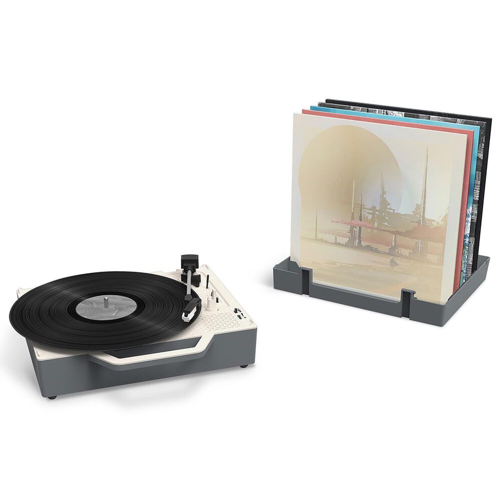 Victrola Re-Spin Sustainable Bluetooth Suitcase Record Player in Graphite Grey, , large