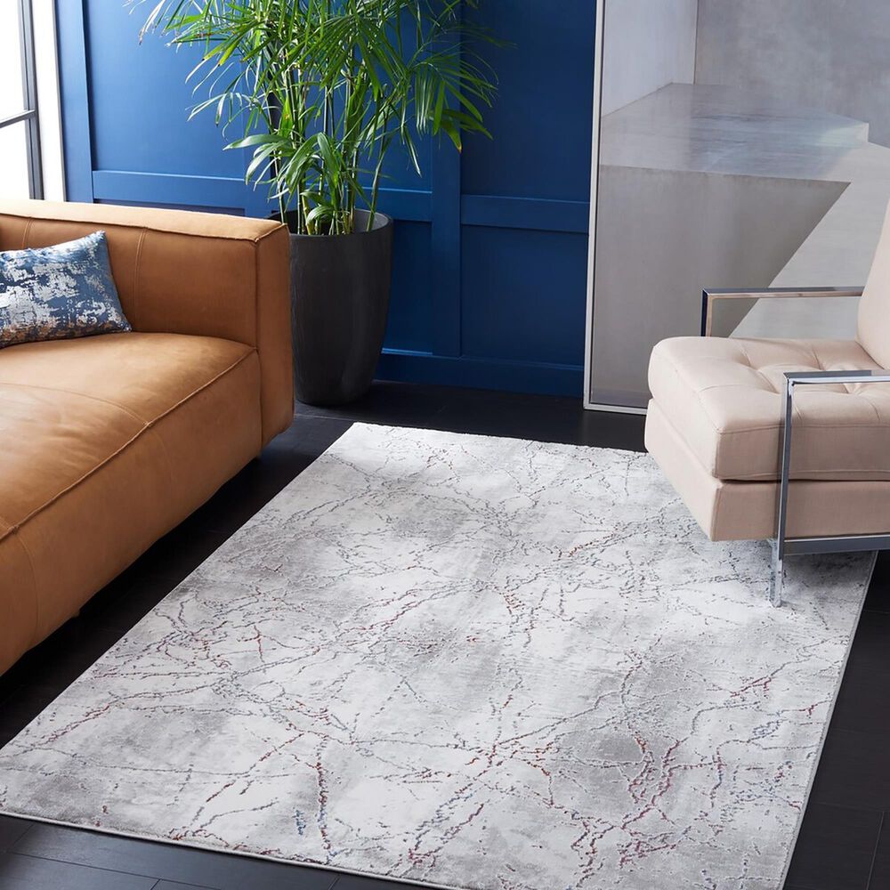 Safavieh Craft CFT960F 5&#39;5&quot; x 7&#39;7&quot; Grey and Wine Area Rug, , large
