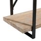 Maple and Jade 4-Shelf Industrial Shelving Unit in Rustic Distressed Brown and Black, , large