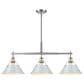 Golden Lighting Orwell 3-Light Linear Pendant with Dusky Blue Shade in Pewter, , large