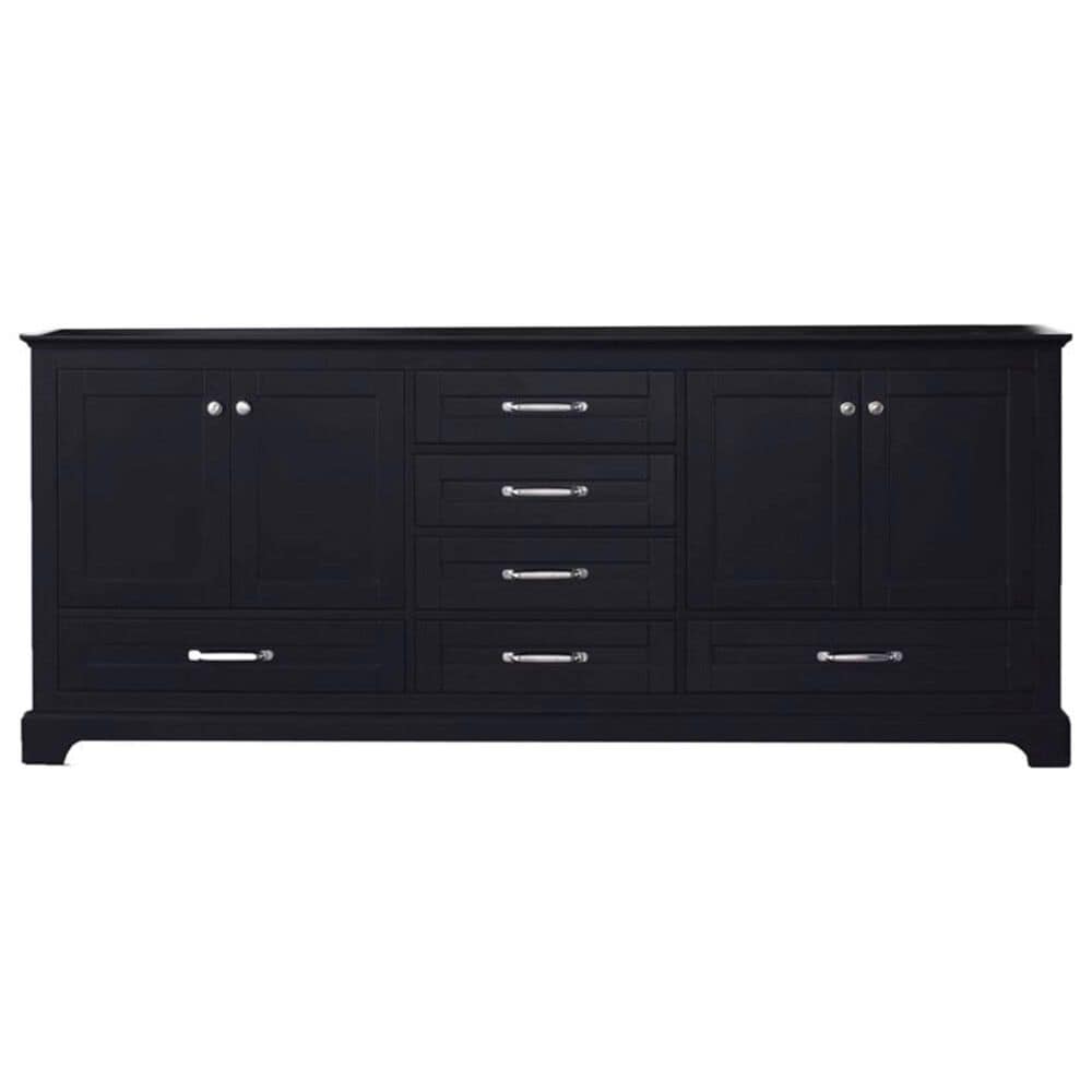 Lexora Home Dukes 80&quot; Double Bathroom Vanity in Espresso with 2 cm White Carrara Marble Top and Rectangular Sinks, , large