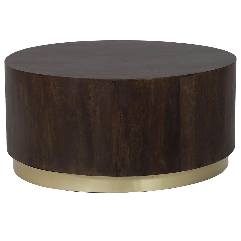 37B Form Coffee Table in Coffee and Brass, , large