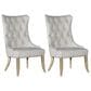 Hooker Furniture Castella Tufted Side Chair with Natural Tan Cushion in Antique Slate (Set of 2), , large