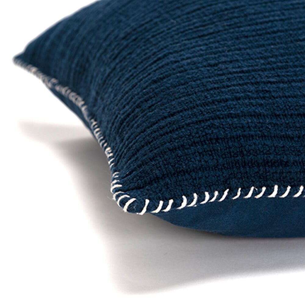 Rizzy Home 22&quot; x 22&quot; Down Filled Throw  Pillow in Navy, , large