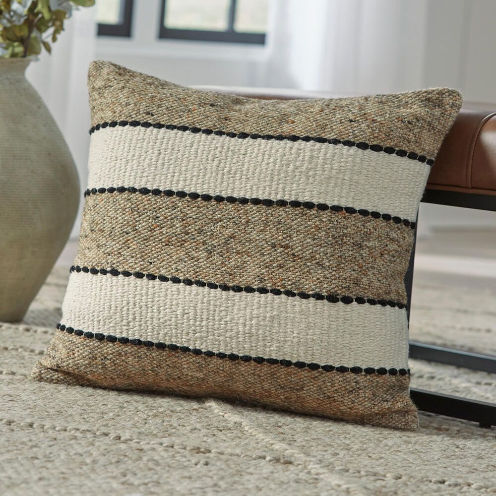 Ashley Rueford 20&quot; Square Throw Pillow in Brown, Black and Natural, , large