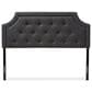 Baxton Studio Mars Full Panel Headboard in Dark Grey, , large