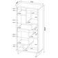 Pacific Landing Dalton 65" Bookcase in White and Brown, , large