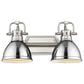 Golden Lighting Duncan 2-Light Bath Vanity in Pewter/Chrome, , large