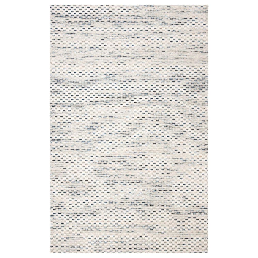 Safavieh Marbella 5" x 8" White and Navy Area Rug, , large