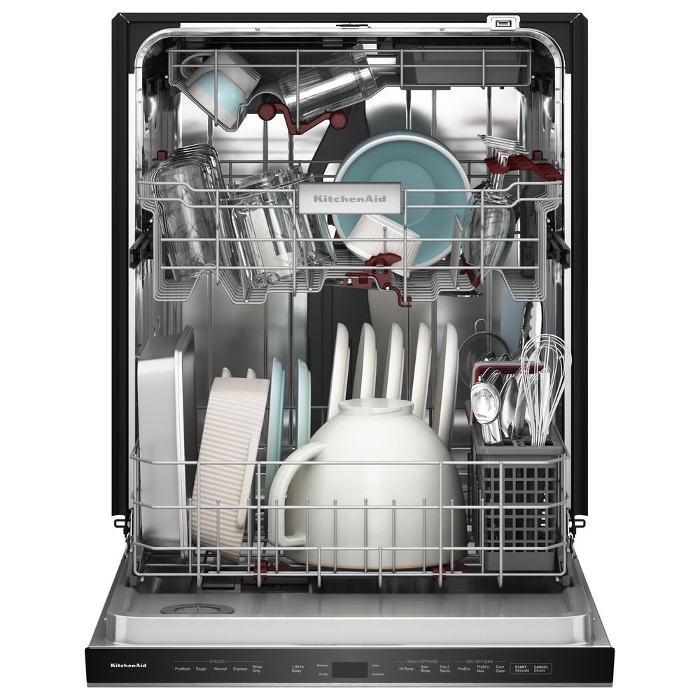 KitchenAid 24" Max Jets Third Rack Dishwasher with Advanced ProDry System, Pocket Handle and Ultra-bright LED Lighting in PrintShield Stainless, , large