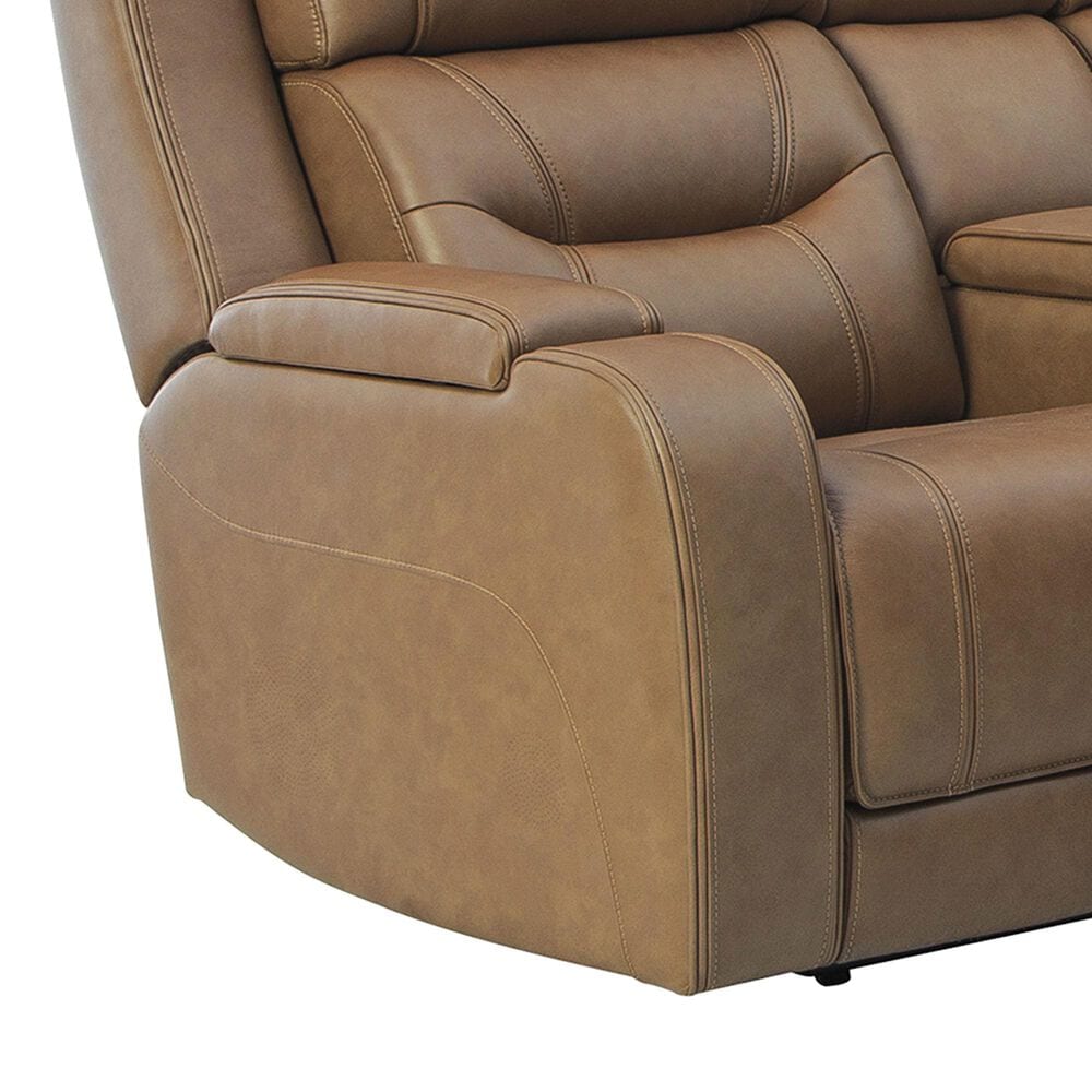 Ashley Knightington Power Reclining Loveseat with Audio Seating in Caramel, , large