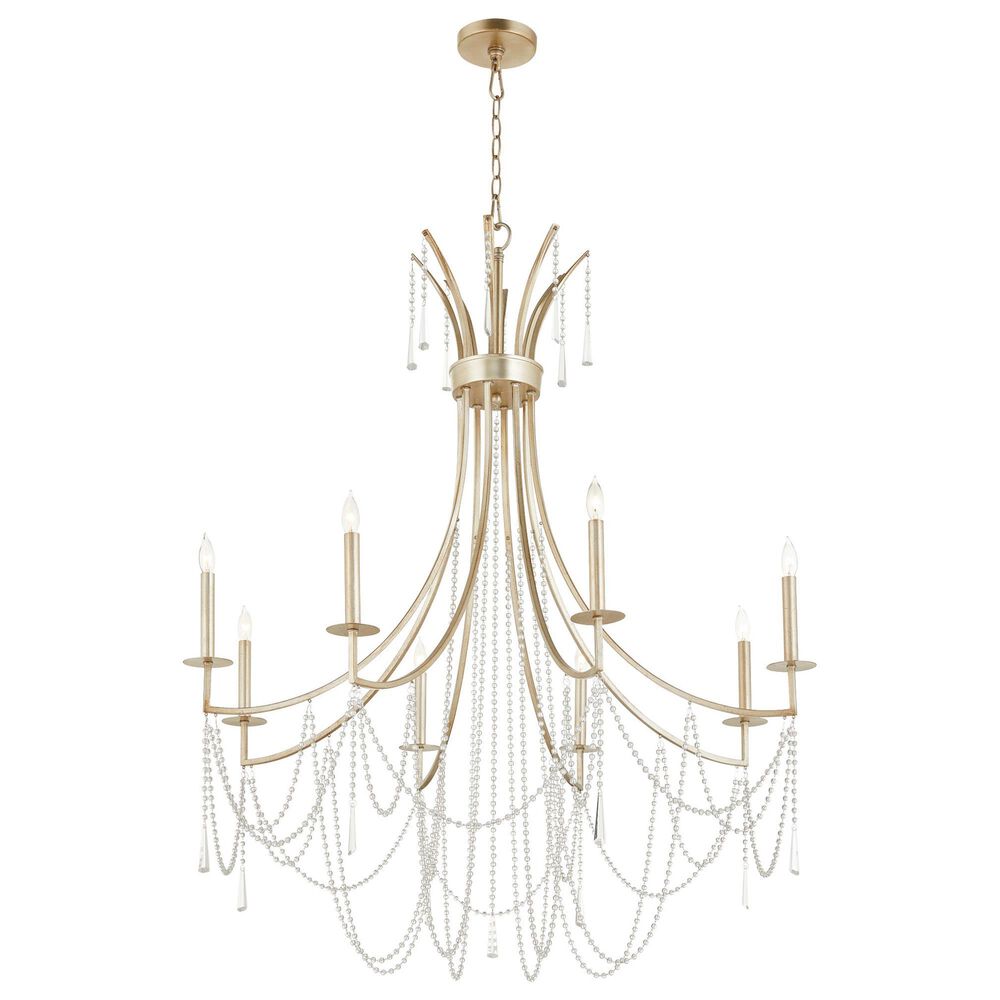 Quorum Malin 8-Light Chandelier in Antique Silver, , large