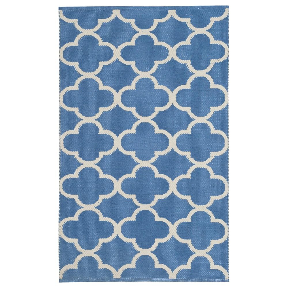 Safavieh Montauk MTK725 2'6" x 4' Blue and Ivory Area Rug, , large
