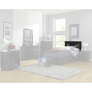 Lemoore Essential Twin Bookcase Headboard in Black, , large