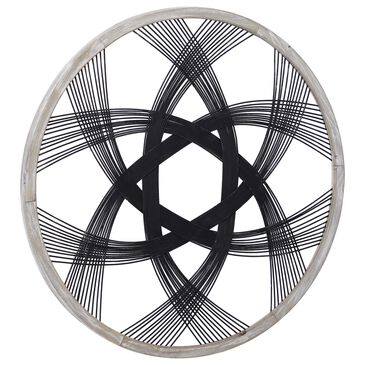 Novogratz 34" x 34" Modern Wall Decor in Black and Whitewashed, , large