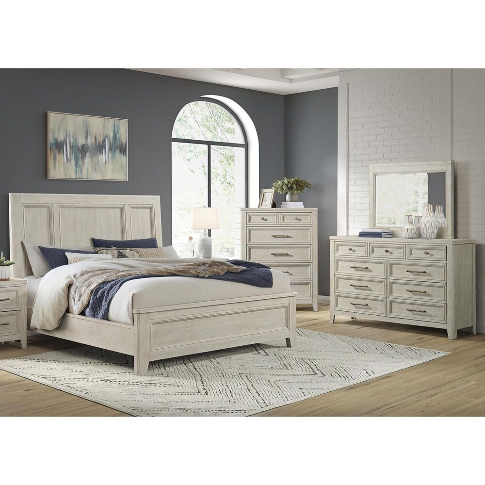 Hawthorne Furniture Carlson 3-Piece King Panel Bedroom Set in Washed Linen, , large