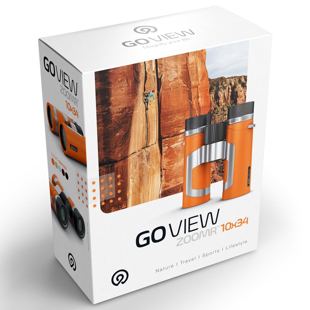 GoView Zoomr 10 x 34 Binoculars in Sunset Orange, , large