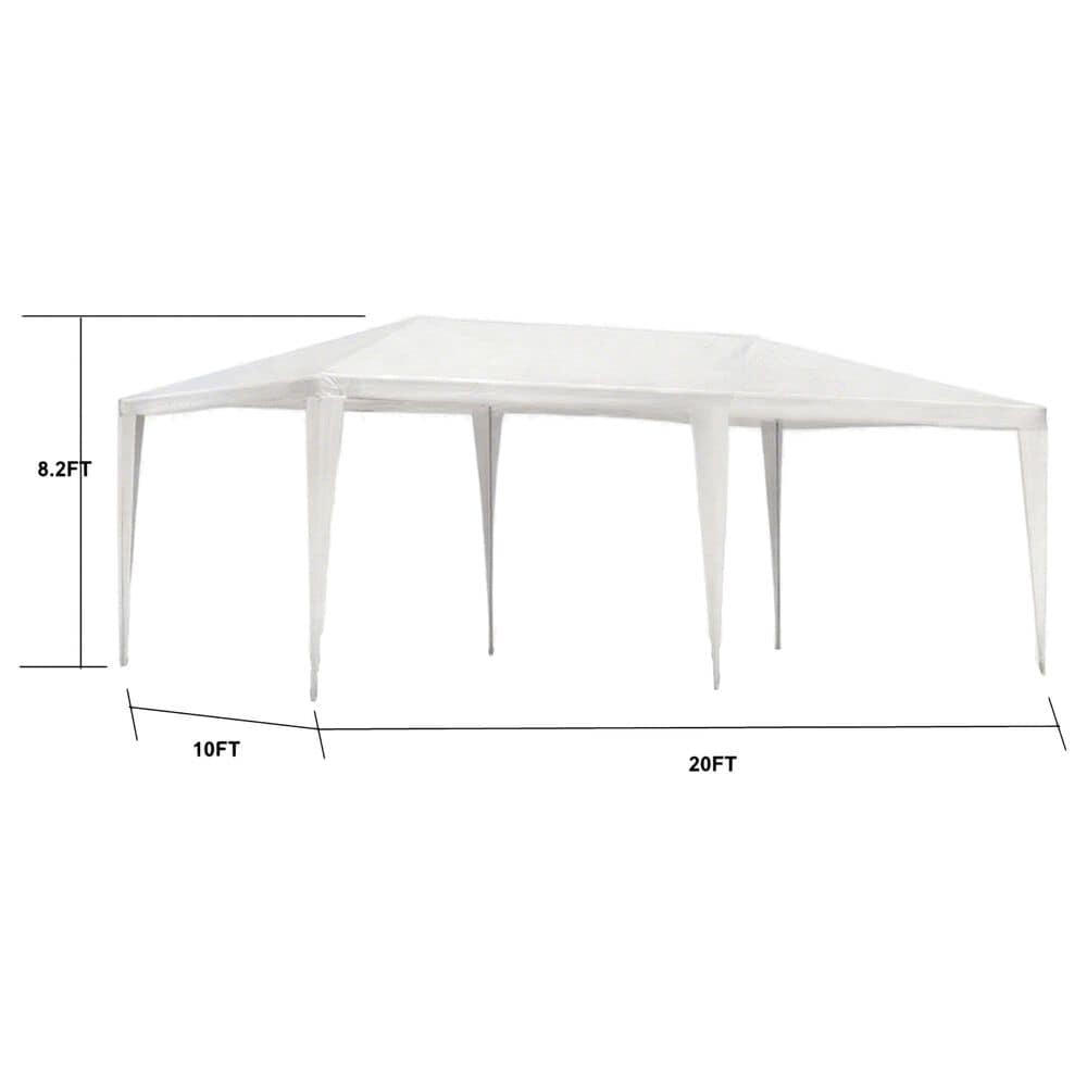 HOMLUX 10' x 20' Outdoor Canopy Gazebo for Party in White, , large