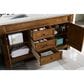 James Martin Vanities Brookfield 60" Double Bathroom Vanity in Country Oak with 3 cm Eternal Jasmine Pearl Quartz Top and Rectangle Sink, , large