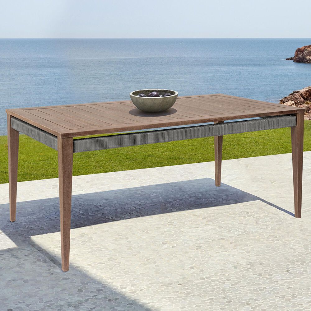 Hearth and Haven Orbit Outdoor Dining Table in Natural - Table Only, , large