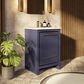 Lexora Home Lafarre 24" Single Bathroom Vanity in Navy Blue with 2 cm White Quartz Top and Rectangular Sink, , large