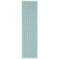 Nourison Twist Reversible 2"2" x 8" Aqua Indoor/Outdoor Runner, , large