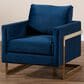 Baxton Studio Matteo Arm Chair in Royal Blue, , large