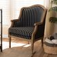 Baxton Studio Charlemagne Accent Chair in Grey and Black, , large