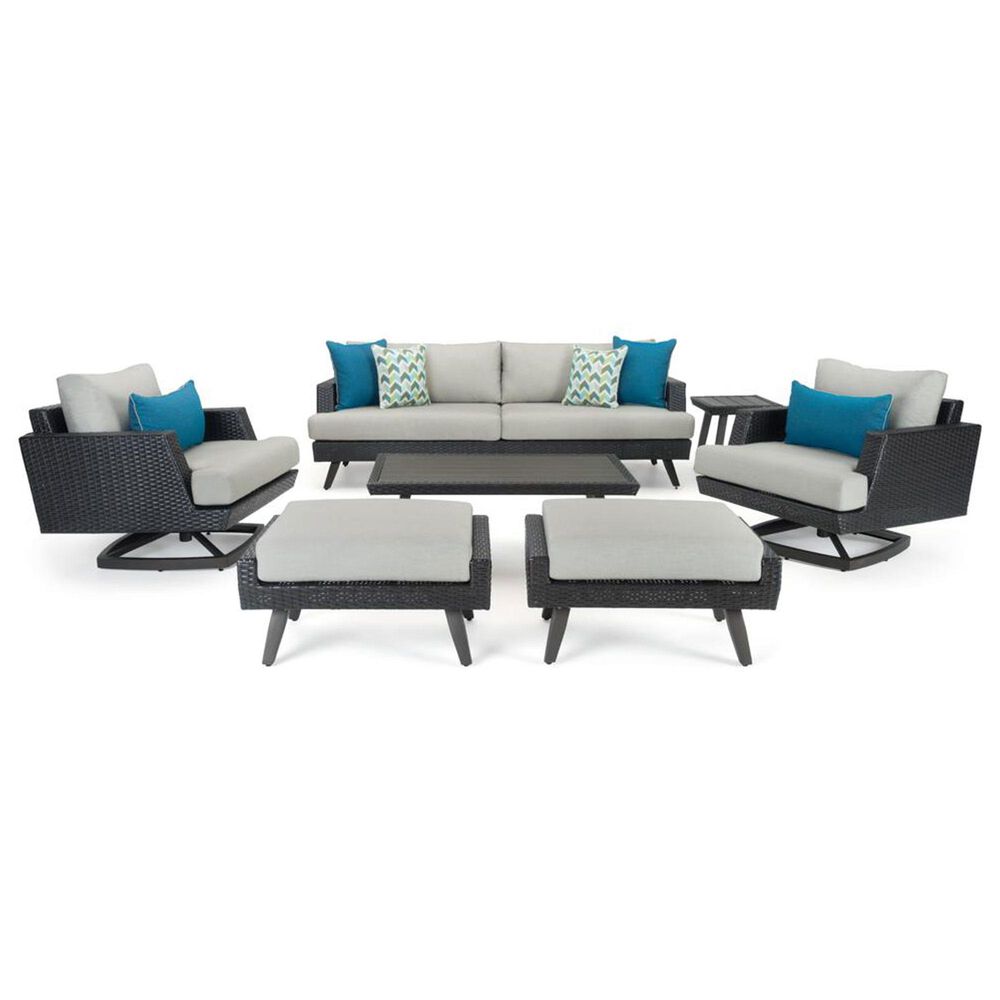 RST Brands Portofino 7-Piece Patio Motion Seating Set in Dove Gray, , large