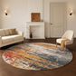 Dalyn Rug Company Lumara Volcano 8" Round Indoor/Outdoor Area Rug, , large