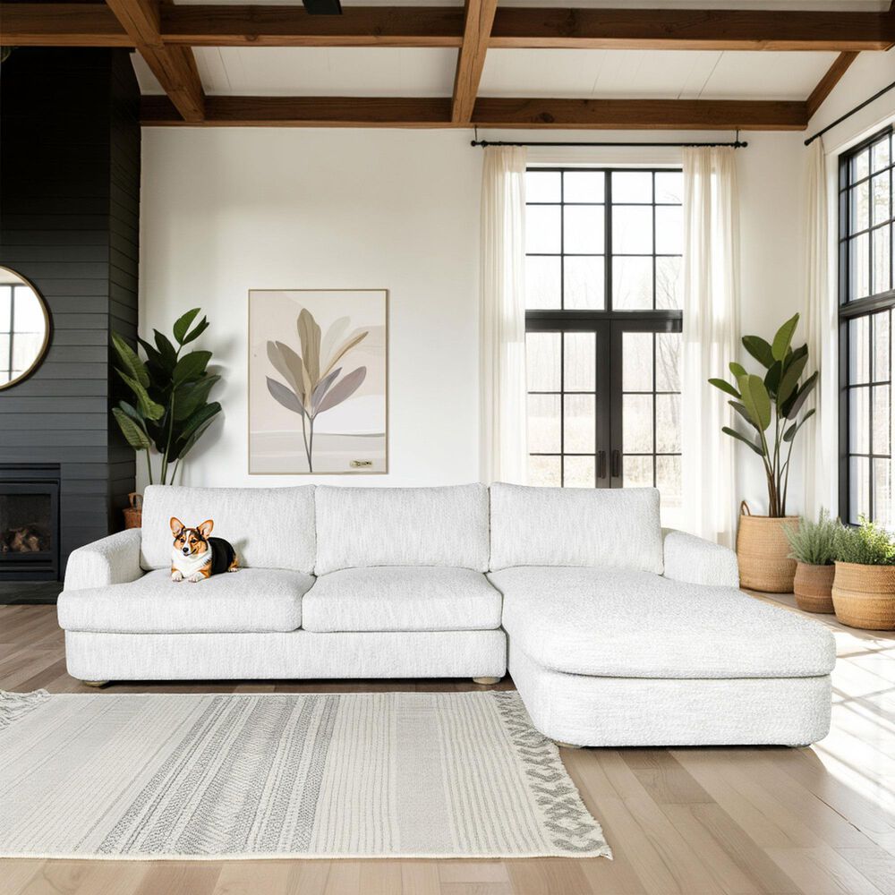 Blue River Reid 2-Piece Right Facing Sectional Sofa in Snow Fleck, , large