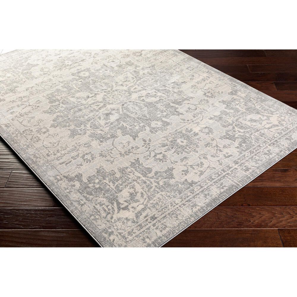 Surya Monaco MOC-2328 5&#39;3&#39; x 7&#39;3&quot; Silver Gray and Cream Area Rug, , large