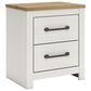 Ashley Linnocreek 4-Piece Queen Bedroom Set in White and Warm Brown, , large