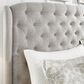 Signature Design by Ashley Jerary Queen Wingback Upholstered Bed in Light Gray, , large