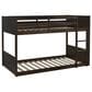 Linon Home Decor Darcy Low Profile Twin over Twin Bunk Bed in Espresso, , large