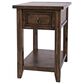 Waltham Bakersfield Power Chair Side Table in Brown, , large