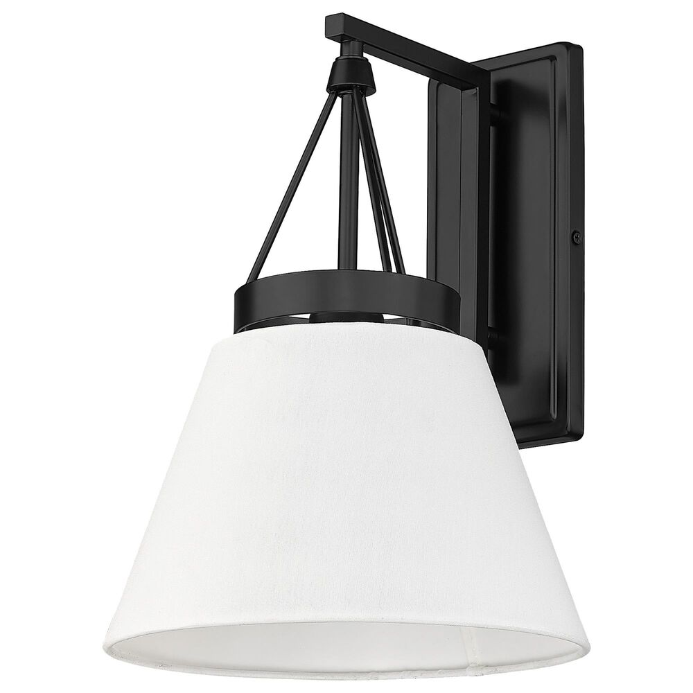 Golden Lighting Penn 1-Light Wall Sconce in Matte Black, , large