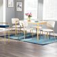 Lumisource Fuji Dining Table in White/Gold, , large