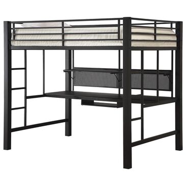 Little Dreamer Full Workstation Loft Bed in Black, , large