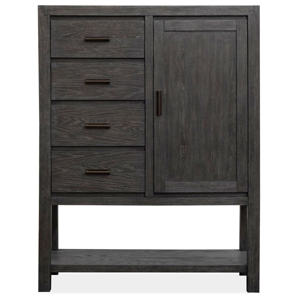 Nicolette Home Plum Creek 4 Drawer Chest with Door in Ravenwood Black, , large